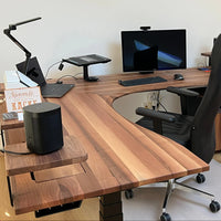 Rohový kancelářský stůl s rozšíøenym organizérem kabelů 14