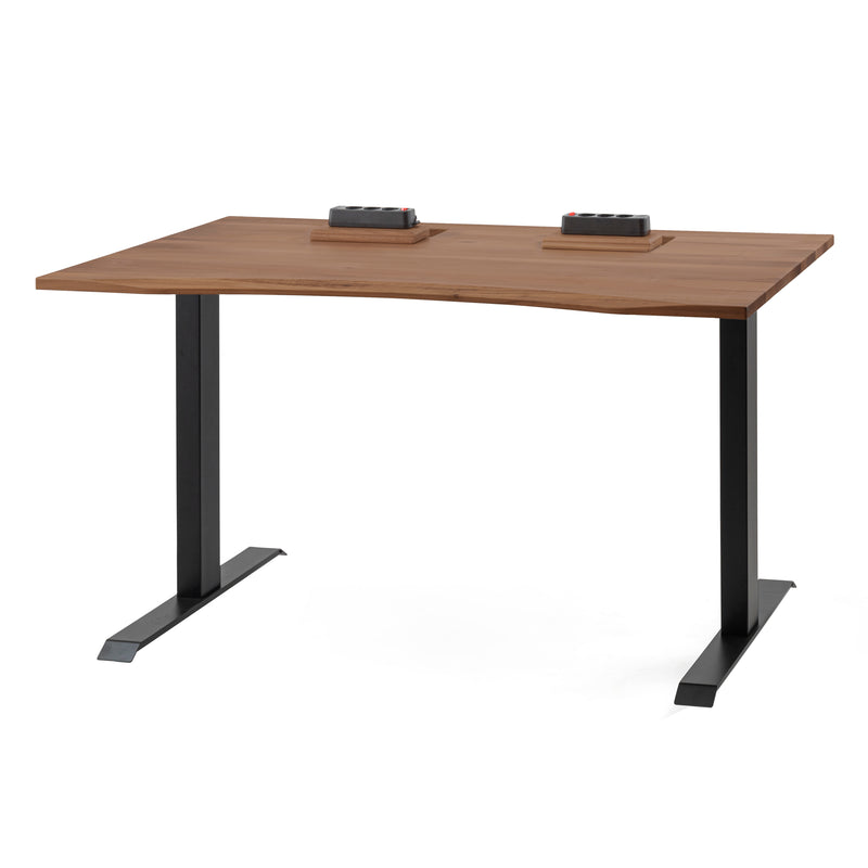 Walnut desk with cable management unit