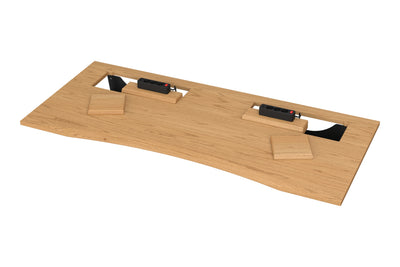 Oak tabletop with extended cable management