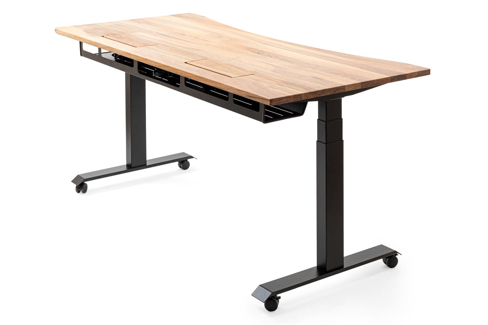 ErgoHide height adjustable desk - With space for cables